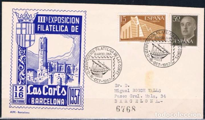 Sellos: 1957.-  BARCELONA INTERIOR - Foto 1