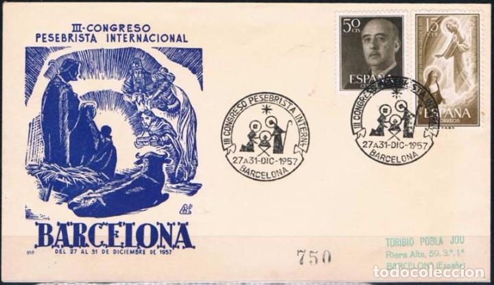 Sellos: 1957.- BARCELONA INTERIOR - Foto 1
