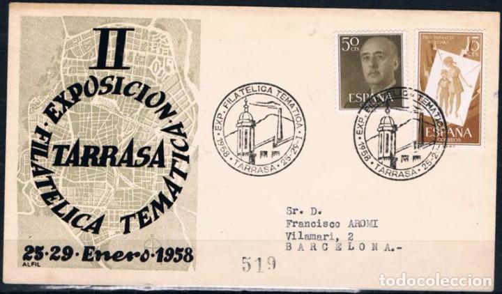 Sellos: 1958.-  TARRASA A BARCELONA - Foto 1