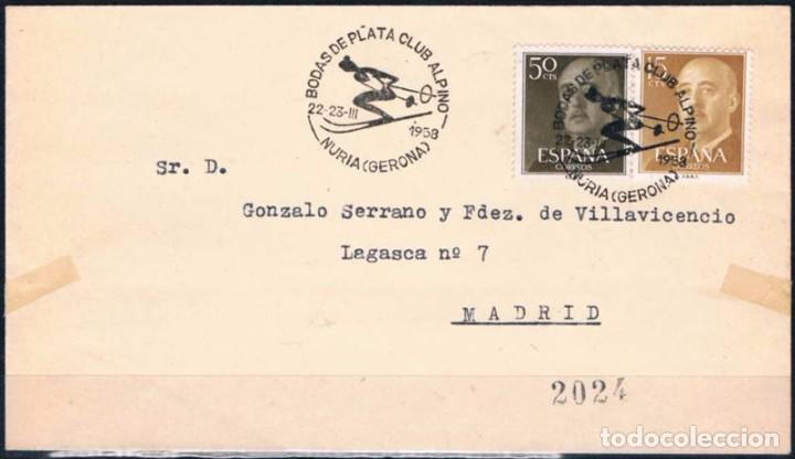 Sellos: 1958.-  NURIA (GERONA) A MADRID - Foto 1