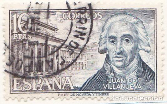 Sellos: 1973 - PERSONAJES ESPA&Ntilde;OLES - JUAN DE VILLANUEVA Y MUSEO DEL PRADO - EDIFIL 2118