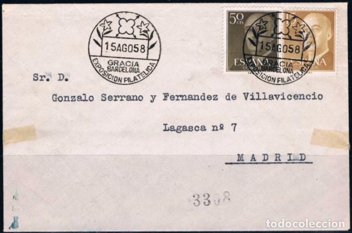 Sellos: 1958.-  GRACIA (BARCELONA) A MADRID - Foto 1