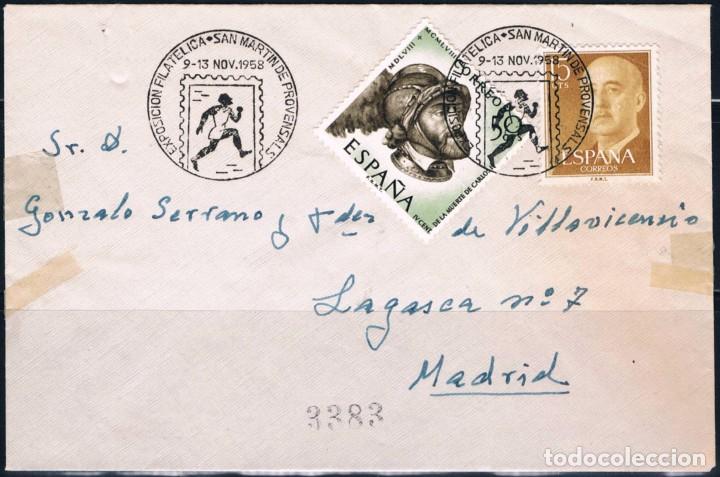 Sellos: 1958.- SAN MART&Iacute;N DE PROVENSALS A MADRID - Foto 1