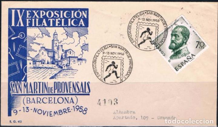 Sellos: 1958.- SAN MART&Iacute;N DE PROVENSALS - Foto 1