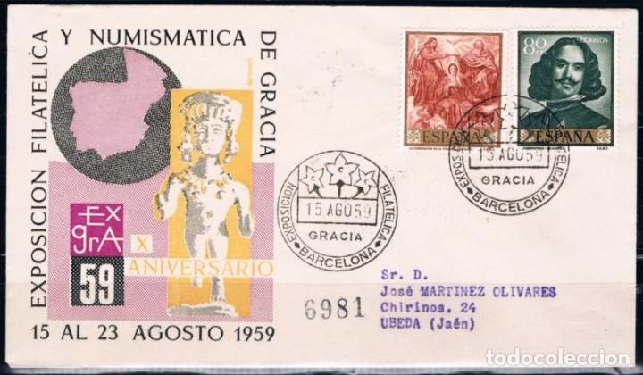 Sellos: 1959.- BARCELONA A &Uacute;BEDA (JA&Eacute;N) - Foto 1