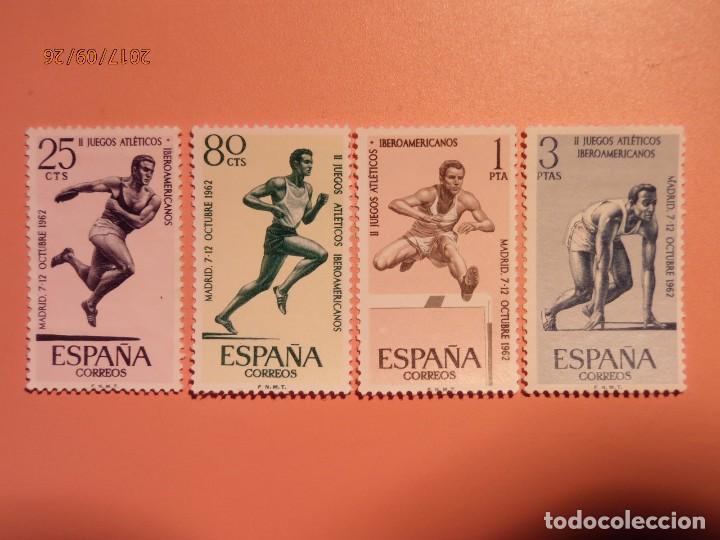 Stamps: 1962 - II JUEGOS ATL&Eacute;TICOS IBEROAMERICANOS - EDIFIL 1450-1453 - SALIDA, DISCO Y CARRERA - NUEVOSS