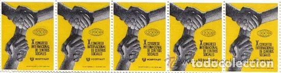 Stamps: VI&Ntilde;ETAS CONMEMORATIVAS DEL X CONGRESO INTERNACIONAL DE CENTROS SOCIALES (1969)