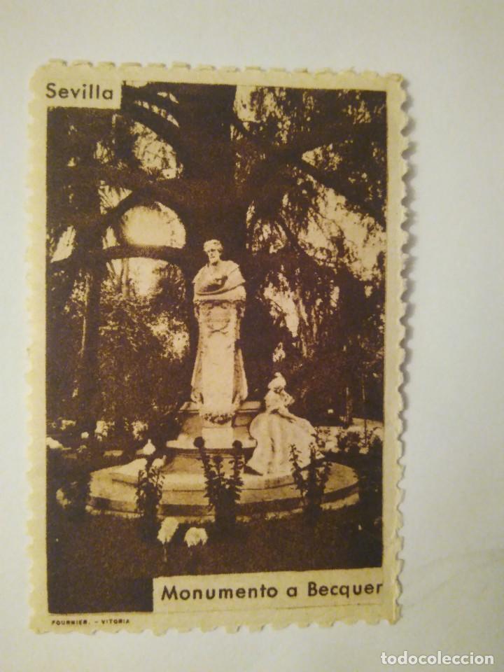 Sellos: MONUMENTO A B&Eacute;CQUER.  SEVILLA. - Foto 1