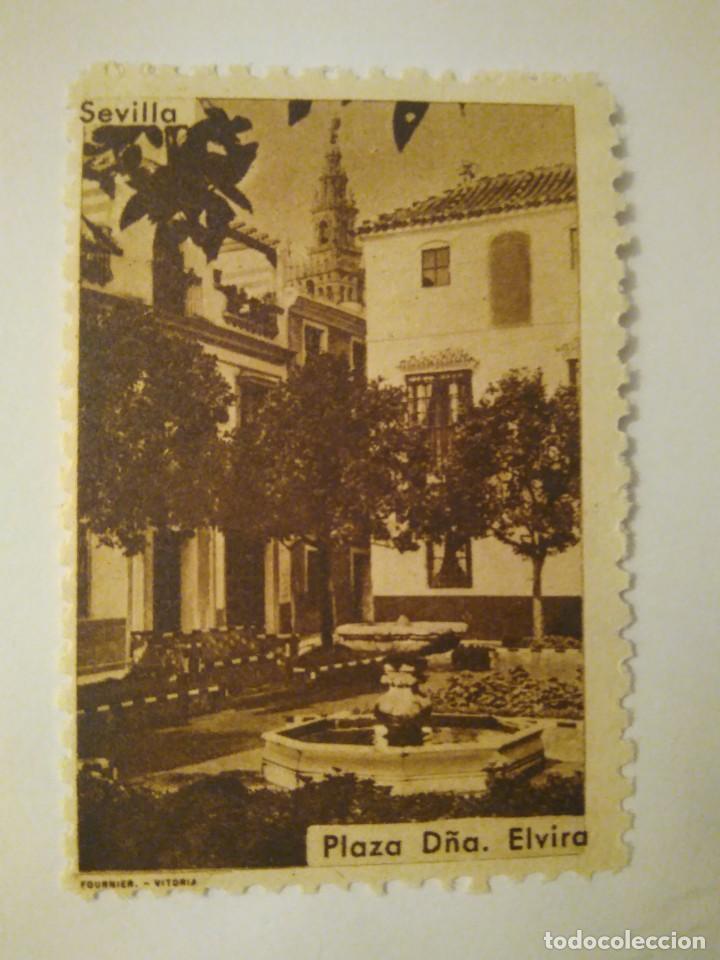 Sellos: SEVILLA.   PLAZA DO&Ntilde;A ELVIRA. - Foto 1