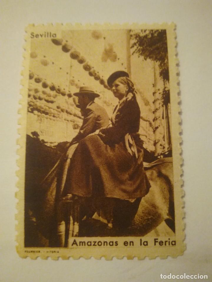 Sellos: SEVILLA.   AMAZONAS EN LA FERIA. - Foto 1