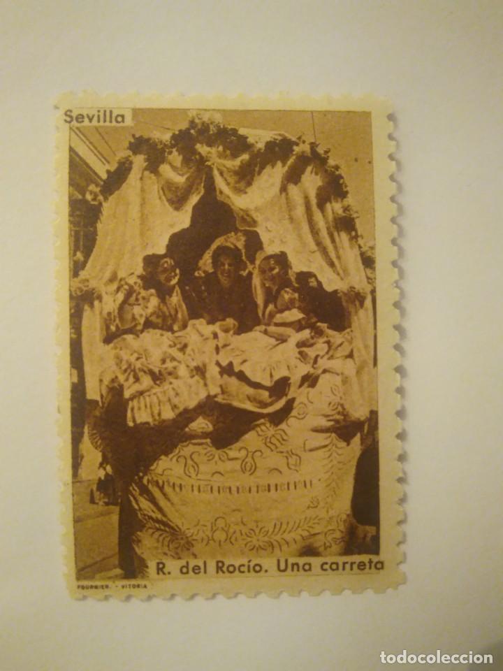 Sellos: SEVILLA.  ROMER&Iacute;A DEL ROC&Iacute;O.  UNA CARRETA. - Foto 1