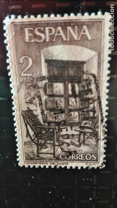 Sellos: Usado. A&ntilde;o 1965. EDIFIL 1687. MONASTERIO DE YUSTE. - Foto 1
