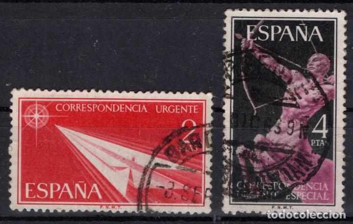 Sellos: ESPA&Ntilde;A 1185/86 - A&Ntilde;O 1956 - ALEGOR&Iacute;AS - Foto 1