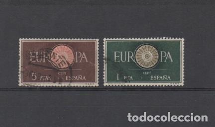 Timbres: 1294/95 sellos a&ntilde;o 1960 europa, serie usada.