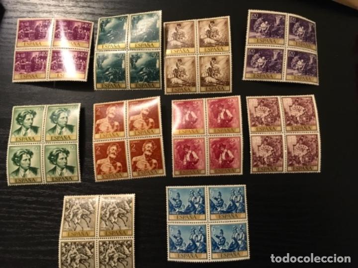 Stamps: Edifil 1854 / 1863- Mariano Fortuny Marsal en bloques de 4