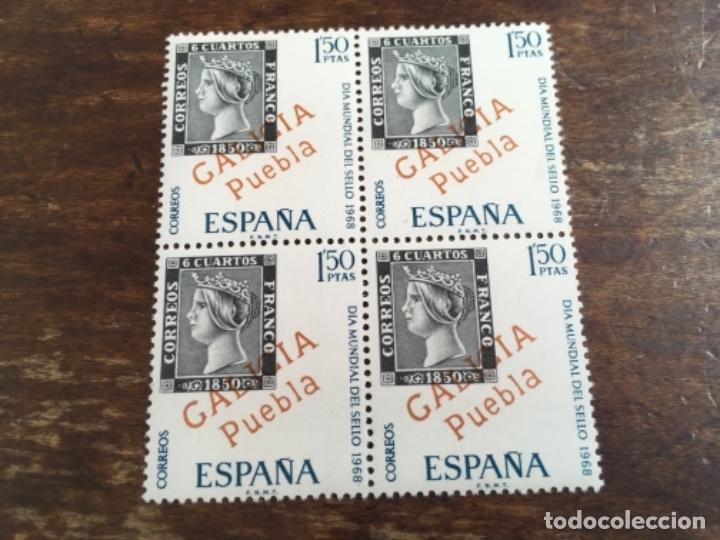 Selos: Edifil 1870 D&iacute;a mundial del sello 1968 Galicia Puebla en bloque de 4