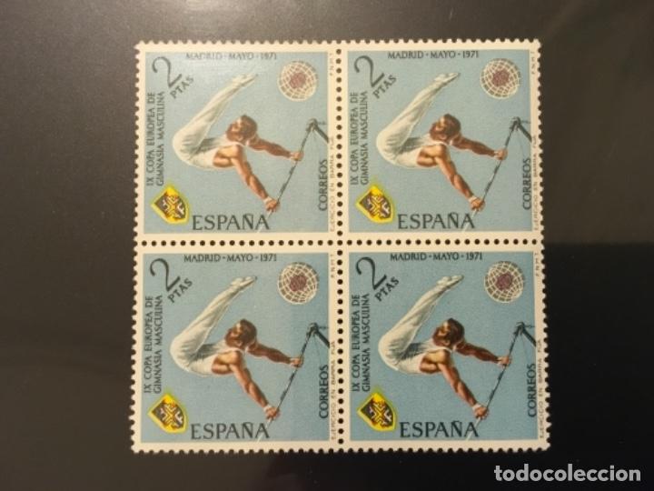 Timbres: Edifil 2035 - IX Copa Europea de Gimansia Masculina bloque de 4