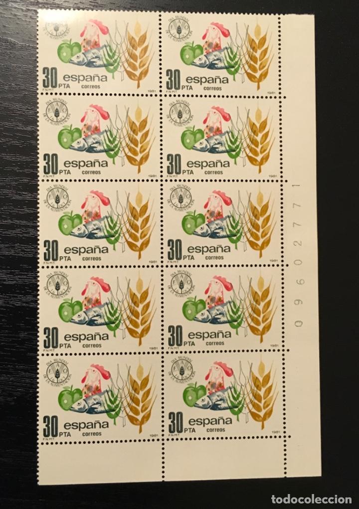 Timbres: Edifil 2629 - D&iacute;a mundial de la Alimentaci&oacute;n bloque de 10