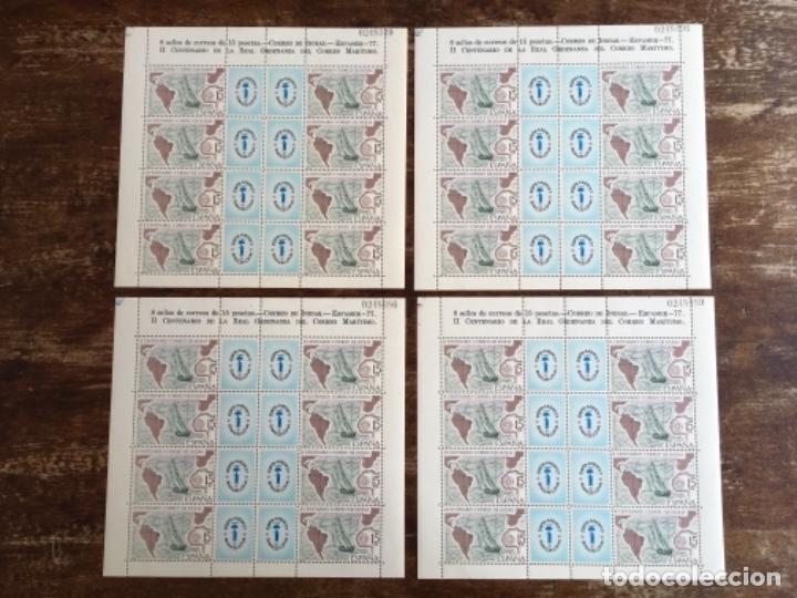 Sellos: Edifil 2437 - 4 pliegos de 8 sellos II centenario de la real ordenanza del correo mar&iacute;timo