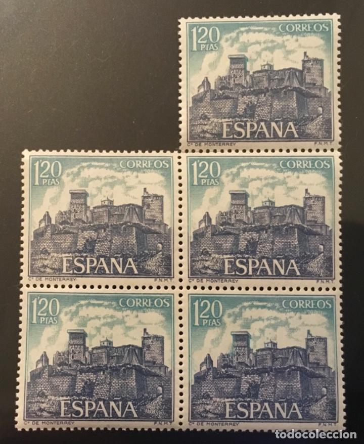 Sellos: Edifil 1978 - Castillo de Monterrey 1970 bloque de 5 - Foto 1