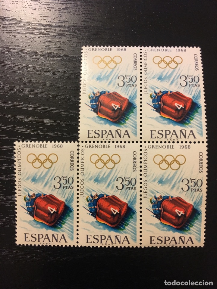 Timbres: Edifil 1852 - Juegos Ol&iacute;mpicos Grenoble bloque de 5
