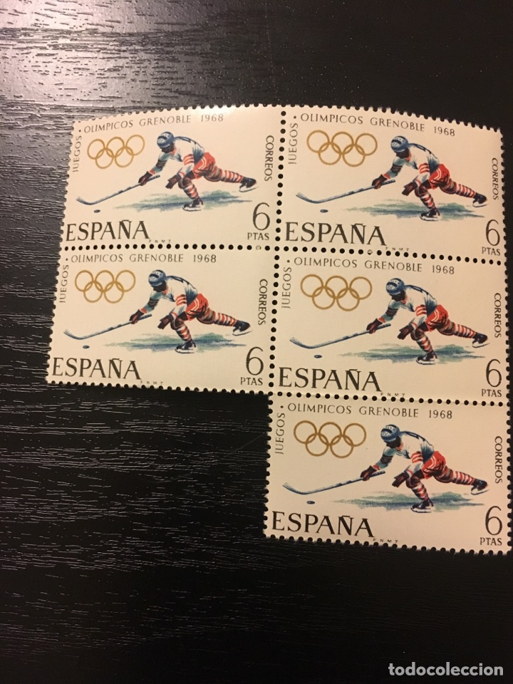Timbres: Edifil 1853 - Juegos Ol&iacute;mpicos Grenoble bloque de 5