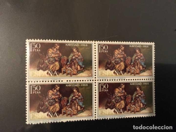 Timbres: Edifil 1764 - Navidad 1966 Nacimiento bloque de 4