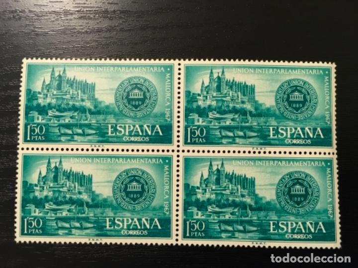 Sellos: Edifil 1789 - Union interparlamentaria Mallorca 1967 bloque de 4 - Foto 1