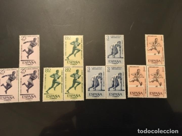 Sellos: Edifil 1450 / 1453 - Juegos atl&eacute;ticos iberoamericanos bloque de 3