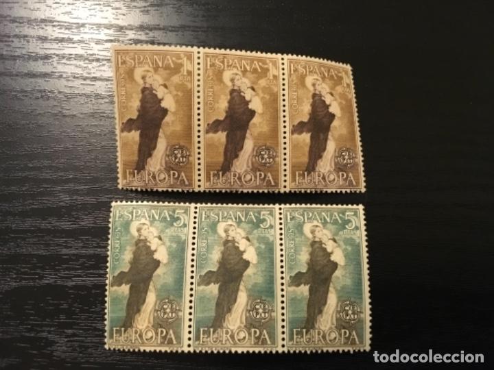 Sellos: Edifil 1519 - Nuestra se&ntilde;ora de Europa bloque de 3