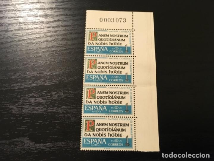 Sellos: Edifil 1512 - Campa&ntilde;a contra el hambre en bloque de 4