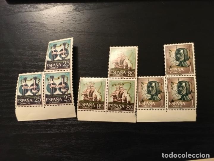 Sellos: Edifil 1513 a 1515 - Serie Congreso instituciones hisp&aacute;nicas en bloque de 3