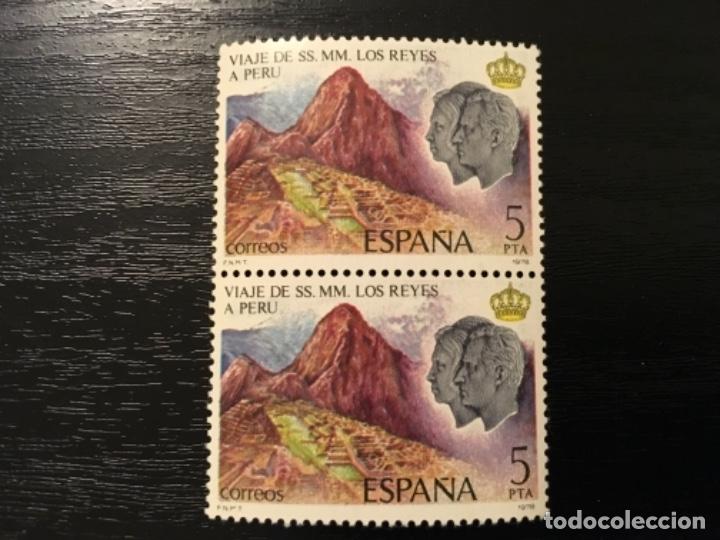 Sellos: Edifil 2494 - Viaje de SS MM los Reyes a Per&uacute; - Foto 1