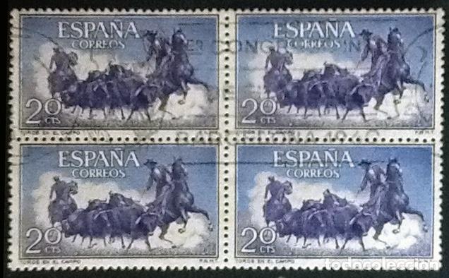 Sellos: BLOQUE DE 4 DEL EDIFIL 1255. USADO. - Foto 1