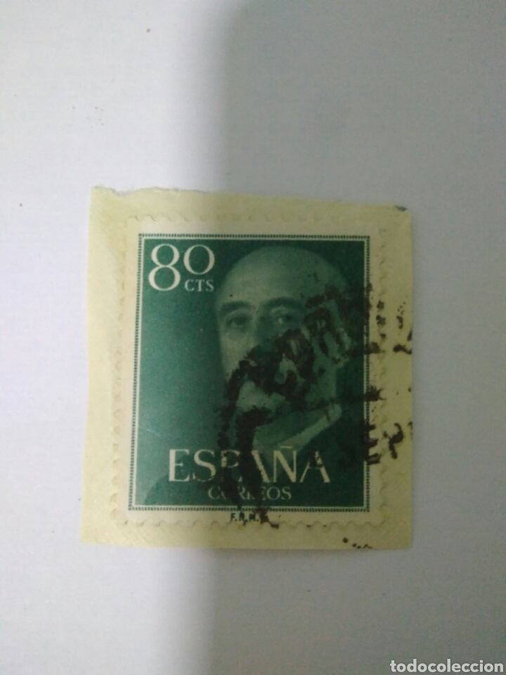 Stamps: Sello franco 80 centimos circulado,recuperado