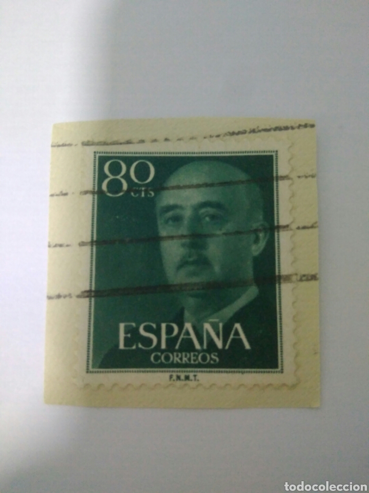 Sello franco 80 centimos circulado