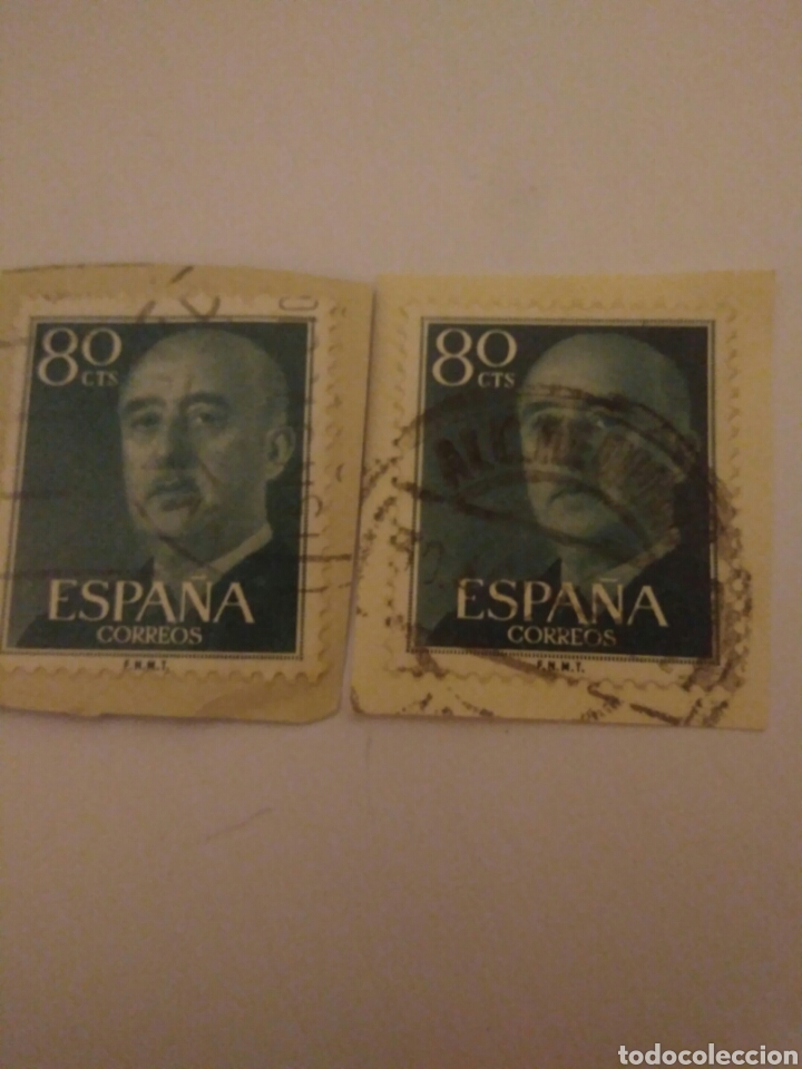 Stamps: 2 SELLO DE FRANCO 80 CENTIMOS CIRCULADO.32