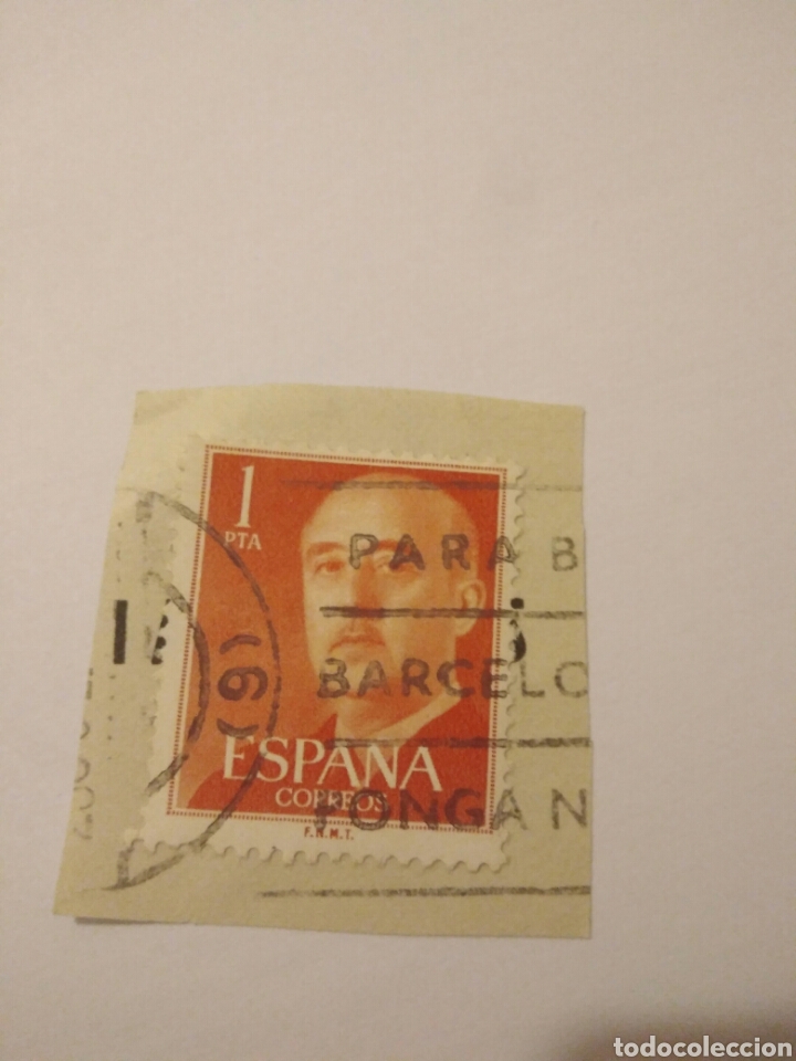 Selos: SELLO FRANCO 1 PESETA ESPA&Ntilde;A USADO.3