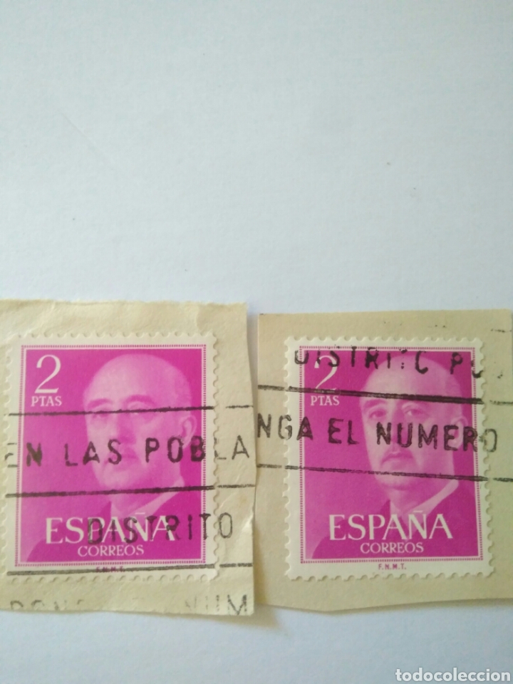 Stamps: 2 SELLO 2 PESETAS FRANCO EDIFIL 1158.ESPA&Ntilde;A 7