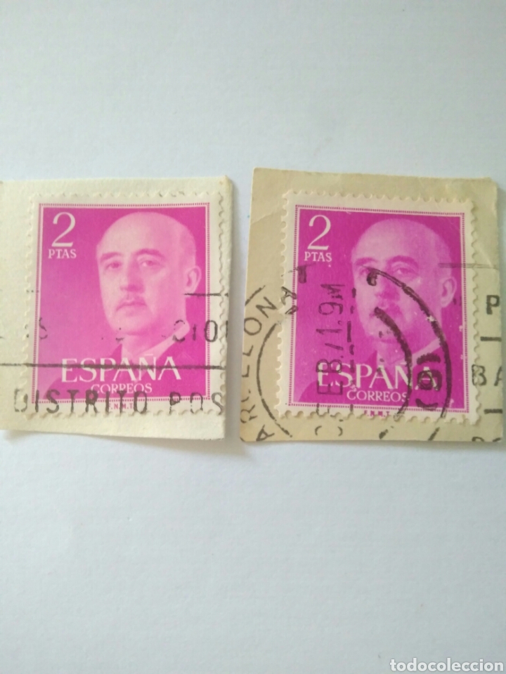 Stamps: 2 SELLO 2 PESETAS FRANCO EDIFIL 1158.ESPA&Ntilde;A 8