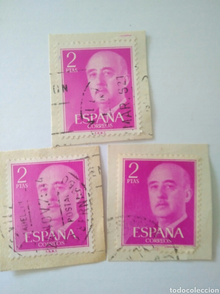 Stamps: 3 SELLO 2 PESETAS FRANCO EDIFIL 1158.ESPA&Ntilde;A 9