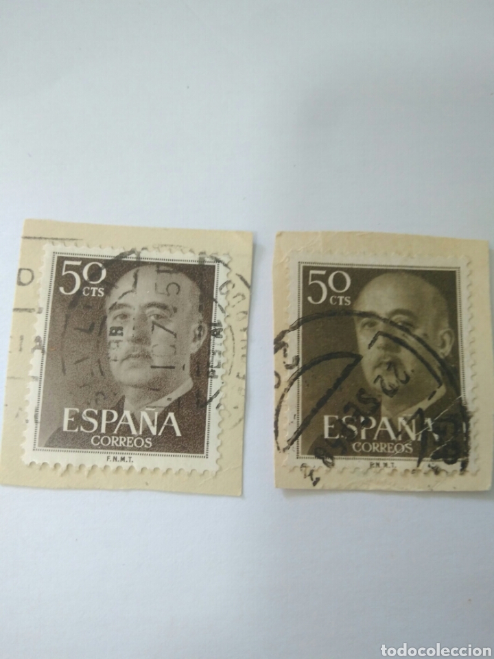 Stamps: 2 SELLOS DE FRANCO DE 50 CENTIMOS ESPA&Ntilde;A.10