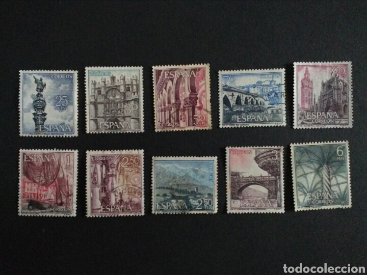 Sellos: EDIFIL 1643/1642. 1965. SERIE TUR&Iacute;STICA. USADA.