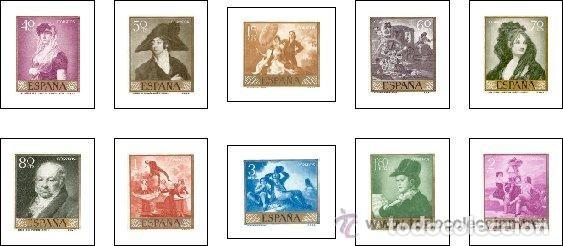 Sellos: A&Ntilde;O 1958 (1210-1219) GOYA (NUEVO) - Foto 1