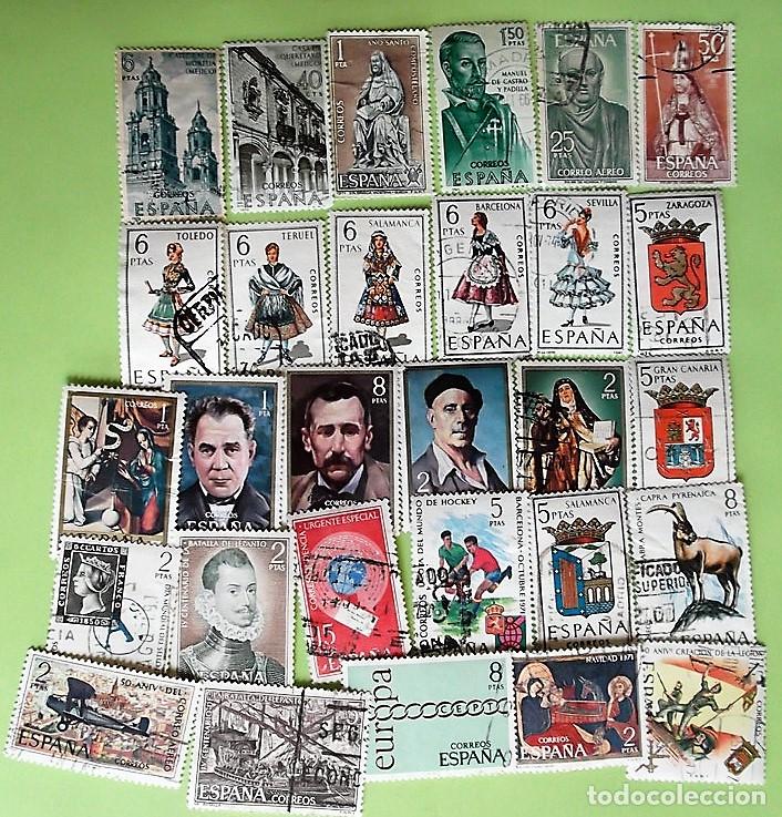 Sellos: Espa&ntilde;a. 30 Sellos usados distintos. Ref. e640r - Foto 1