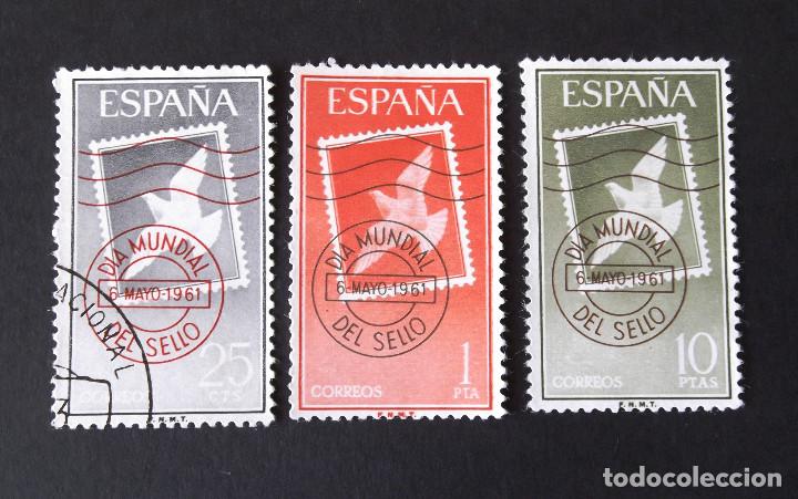 Sellos: Edifil 1348-50, serie usada en (x/o). - Foto 1