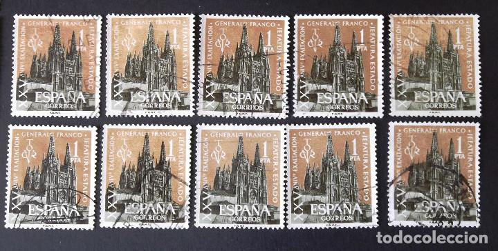 Sellos: Edifil 1373, 10 series usadas en (x/o). - Foto 1