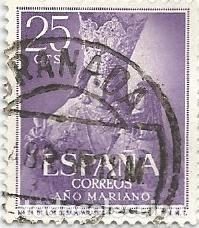 Selos: A&Ntilde;O SANTO MARIANO-COMPOSTELANO 1954-USADOS-LOTE DE 20 SELLOS