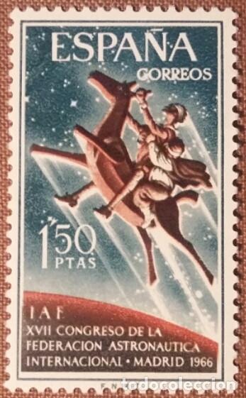 Timbres: Espa&ntilde;a.1966, XVII Congreso de la Federaci&oacute;n Astron&aacute;utica. 1'50 pts. (n&ordm; 1749 Edifil).