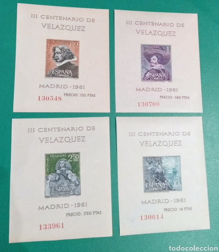 Sellos: Espa&ntilde;a 1961, Edifil 1344/47** - Foto 1
